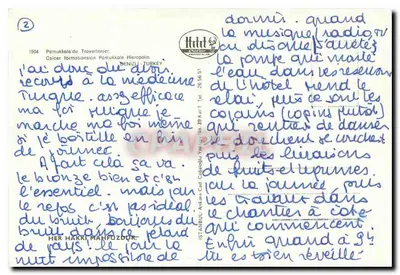 Pamukkale — formações calcárias — Hotel Çakıroğlu, Benizli, Turquia — Verso