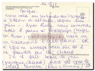 Puno — Ogólny widok miasta i jeziora Titicaca — FOTO CORBACHO — Rewers