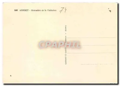 Annecy — Klasztor Visitation — Wydawca Gardet & Garin — Rewers
