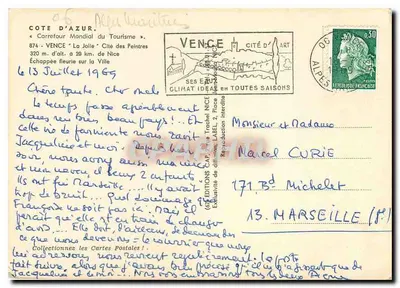 Vence — Costa Azul — Éditions CAP — Verso