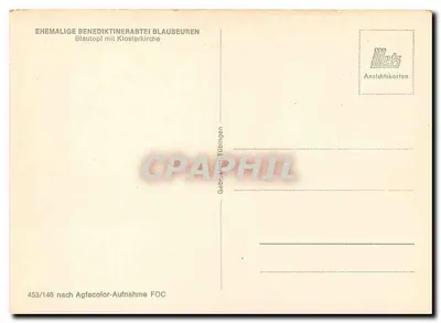 Abteikirche von Blaubeuren — ehemalige Benediktinerabtei — Ausgabe Lets — Rückseite