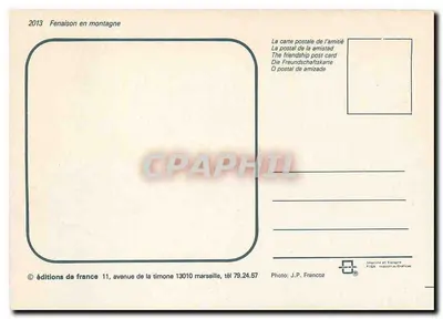 Fenaison na montanha — edições da França, 2013 — Verso