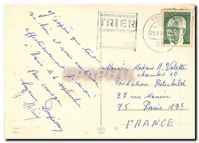 Vue de Trier — Mosel — editor não visível — Verso