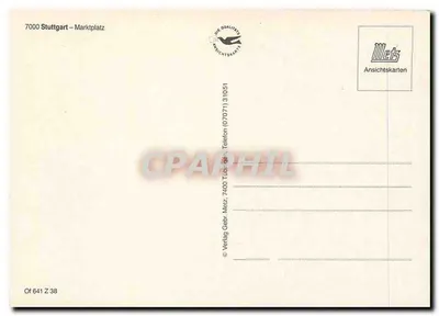 Stuttgart – Marktplatz — widok rynku — wydawca Meiz, n° 641 Z 38 — Rewers