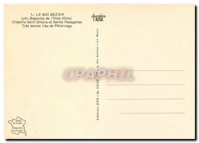 Le Bas Beziers — Kerk van Sint Ortaire en Sint Radegonde — Uitgave JIPE - M. GEORGET — Achterkant