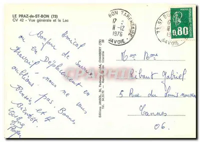 Le Praz-de-St-Bon — Ogólny widok i jezioro — Wydawnictwo Jansol, nr 38 — Rewers