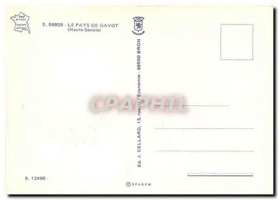 Pays de Gavot — Dent d'Ôche, Thollon, Champanges, Vinzier, Pèternes-Thieze, Lartringes, Bernex — Wyd. J. Cellard, Bron — Rewers