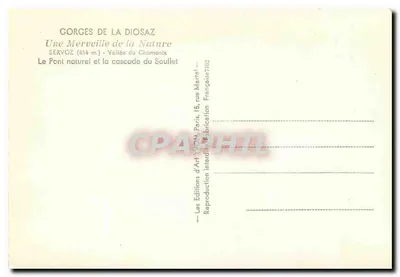 Góry Diosaz — Naturalny Most i wodospad Soufflet — Wydawnictwo Sztuki Yvon, Paryż — Rewers