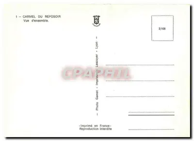 Carmel du Reposoir — Ogólny widok — Foto Gamet - Lyon — Rewers