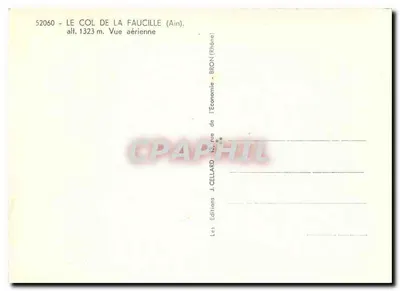 O Col da Faucilha (Ain) — vista aérea — Éditions J. Cellard — Verso