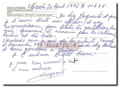 Tarascon Beaucaire — sobre o Rio Rône — Edições do Boumian — Verso