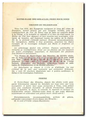 Notre-Dame des Miracles — Świątynia z XVIII wieku — Wydawca Cing — Rewers