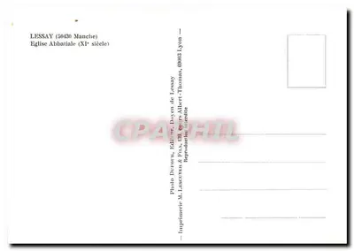 Lessay — Chiesa abbaziale del XI secolo — Foto M. Lasceuva & Fils, Lione — Verso