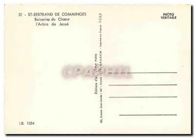 Boiseries chóru — Święty Bertrand de Comminges — Wydawnictwo Jean-Jautes — Rewers