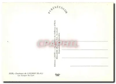 Le Cirque du Lys — Okolice Luchon (H.-G.) — Wydawnictwo Jove — Rewers