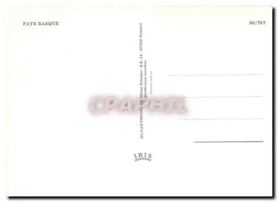 Folklore do País Basco — editor IRIS, número de série 50/787 — Verso