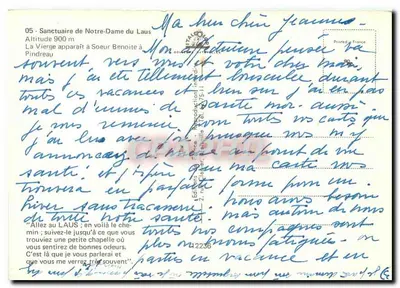 Sanktuarium Najświętszej Maryi Panny z Laus — Wysokość 900 m — Wydawnictwo Sztuki Francuskiej — Rewers