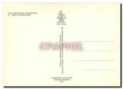 Bretanha — Costa da Esmeralda — Editor Pierre Artaud & Cie, St-Herban — Verso