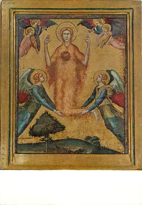 Abadia de Hautecombe — Santa Madeleine e os anjos — Escola Sienesa do século XIV
