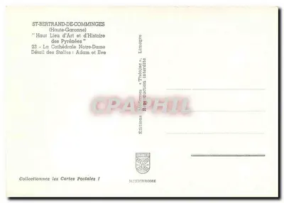 Adão e Eva — Detalhe das bancadas — Edições Nédomes & Théodac — Verso