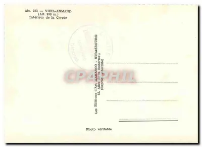 Widok z wnętrza krypty w Viel-Armand — Alzacja — Wydawnictwo Art Marasco — Rewers