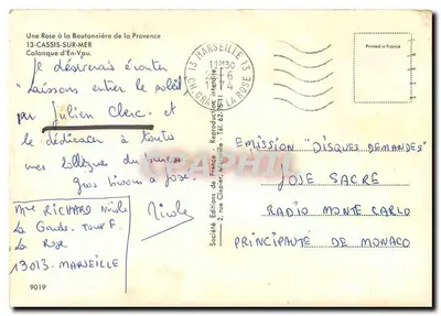 Calanque d'En-Vau — Prowansja — Wydawnictwo Francuskie — Rewers