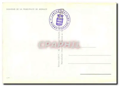 Monako — Widok panoramiczny i zabytki — Wydawnictwo Boulleaud Gorbelli — Rewers