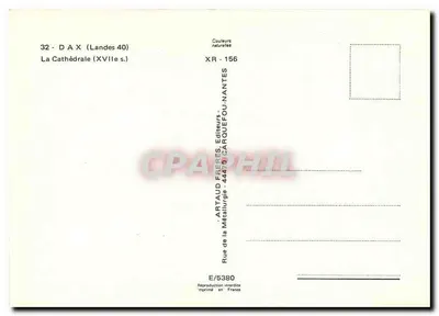 Dax (Landes) — Catedral (século XVII) — Artaud Frères, Carquefou — Verso