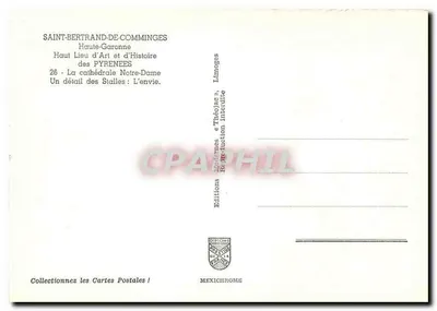 Saint-Bertrand-de-Comminges — Katedra Najświętszej Panny Maryi: szczegół stalii — Scena z zazdrości — Éditions Médiumes & Théojac — Rewers
