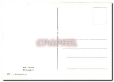 Rotterdam — Stadhuisplein com a cidade em segundo plano — n° 971.443 — Verso