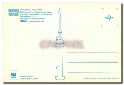 Rotterdam / Holandia — widok z lotu ptaka portu — Euro Mast — Rewers