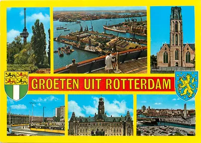 Rotterdam — vista panorâmica e monumentos — editor C.J. Snow
