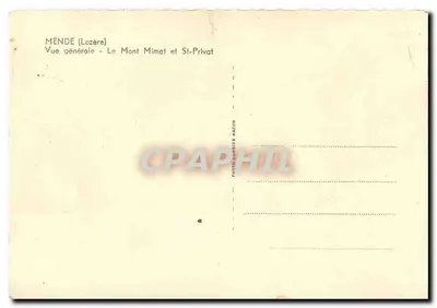 Mende (Lozère) — Ogólny widok — Góra Mimat i St-Privat — Photocarries Macon — Rewers