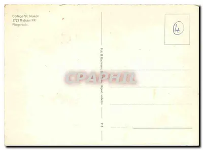 Liceum St. Józefa — Matran — Wydawca B. Baudrann, nr 118 — Rewers
