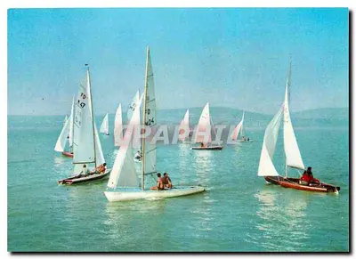 Regatas de veleiros — Lago Balaton — Editor: Képzőművészeti Alap, Budapeste, n° 193/721