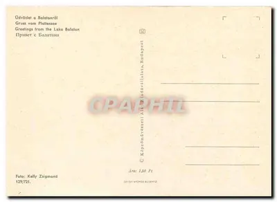 Sztangiel żaglówki — Jezioro Balaton — Kárpátalja, Budapeszt — Rewers