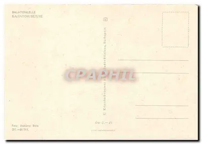 Balatonlelle — Hotel i żaglówka — Wydawca Bokonyi Béla, Budapeszt — Rewers