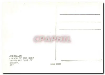 Kościół Świętego Sepulkrum — Grob Chrystusa — Ruwan Press, nr 597 — Rewers