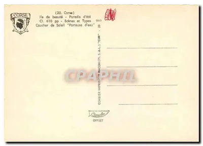 Pôr do Sol — Portadora de Água — Combier Impressor Macon — Verso