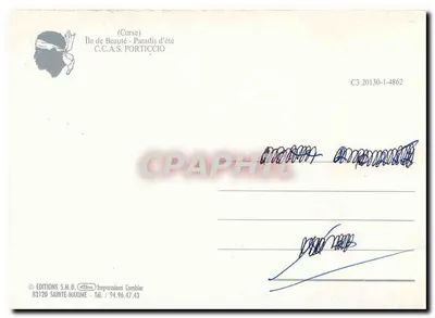 Porticcio — C.C.A.S. Porticcio — Edições S.M.D. Impressões Combier — Verso