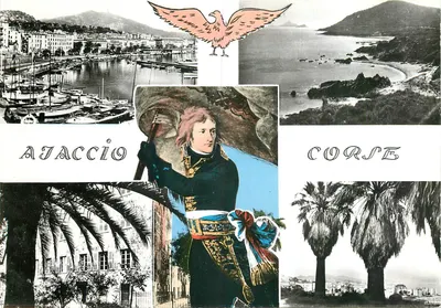 Ajaccio — Vista do porto, casa de nascimento de Napoleão, ponte d'Arcole, jardins Berthaut — Edições 'La Giornale' Ajaccio