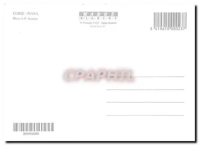 Plik Korsyka — widok z lotu — Wydawnictwo S.M.D. Sainte-Maxime, nr 341961000237 — Rewers