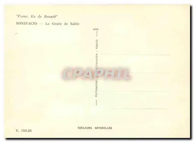 Bonifacio — O Grão de Areia — Kallistecolor — Verso