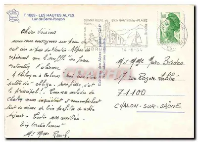 Serre Ponçon — Meer Serre-Ponçon — Edities van de Alpen (04000) — GAP — Achterkant