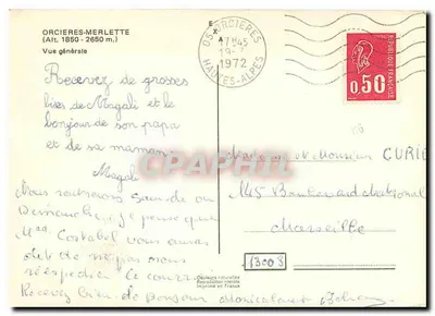 Orcières-Merlette — Vista geral — Editor desconhecido, número de série não visível — Verso