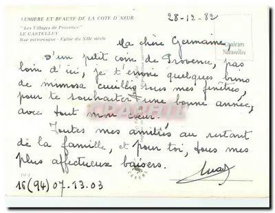 Le Castellet — Igreja do Século XII — LUMIÈRE ET BEAUTÉ DE LA CÔTE D'AZUR — Verso