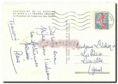 Nice — Comparação das duas épocas (1860-1960) — Edições Gilletta — Verso