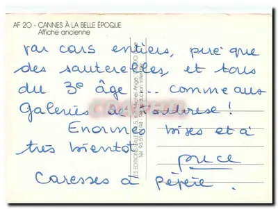 CANNES — Widok panoramiczny — A. Robaud — Rewers