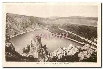 Lago Branco e o Rocher Hans — vista panorâmica — Edição L. Gérard, Orbe (Haut-Rhin)
