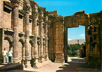 Interior do Templo de Bacchus — Líbano — editor Telko-Sport, n° 317